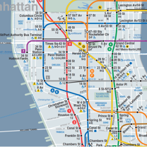 Metroasemat kaupungin kartalla, yöaikataulu