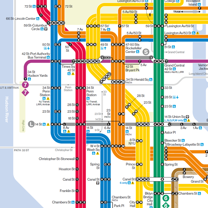 Päivällä kulkevat metrolinjat